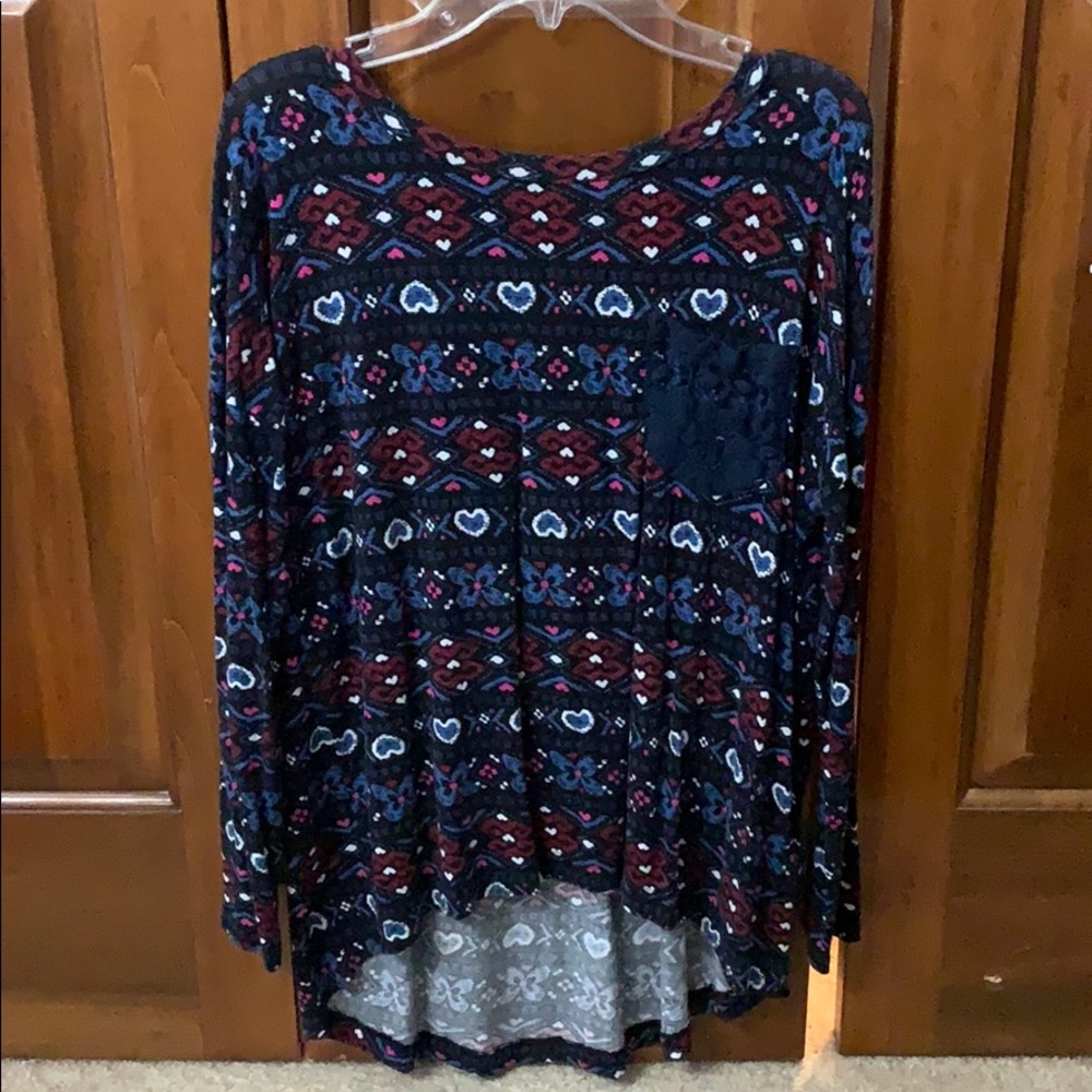 Abercrombie kids lace long sleeve shirt
